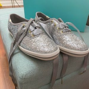 Silver Glitter Kate Spade Keds Sneakers